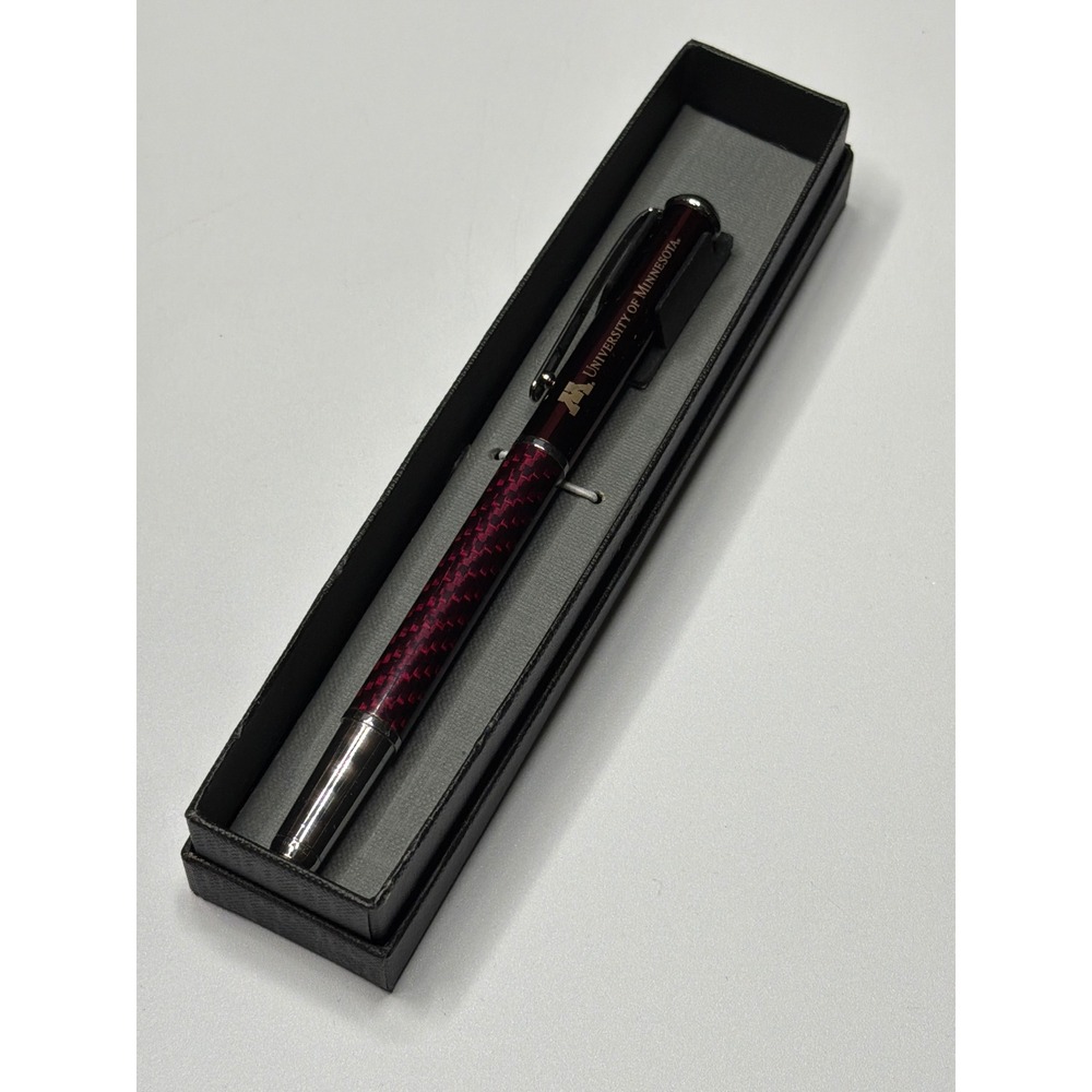 University of Minnesota Gophers Maroon Carbon Fiber Executive Pen in Gift Box‎
